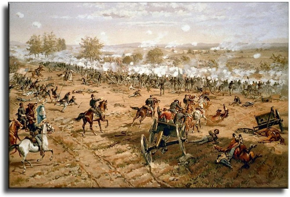 American Civil War Battle of Gettysburg July 1-3, 1863 Canvas Wall Art Posters