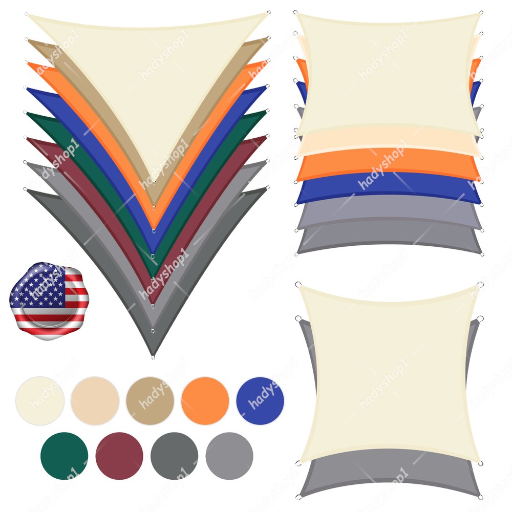 Waterproof Shade Sail Patio Awning Outdoor Garden Pool Sun Canopy Shelter Cover