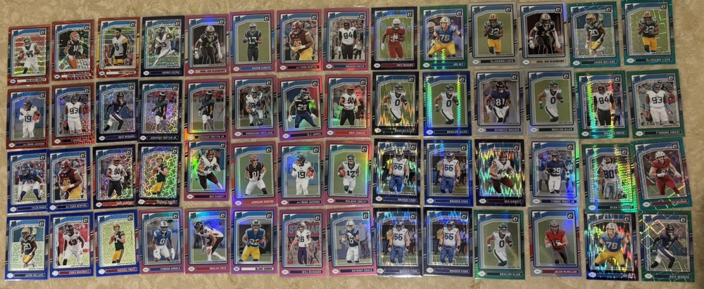 2024 Panini Donruss Optic 56 Card Rookie Parallel Lot - ALL RATED ROOKIE CARDS