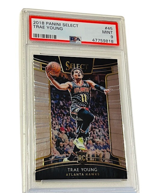 Trae Young Rookie RC 2018 Panini Select PSA 9 MINT Hawks #45 concourse graded sp