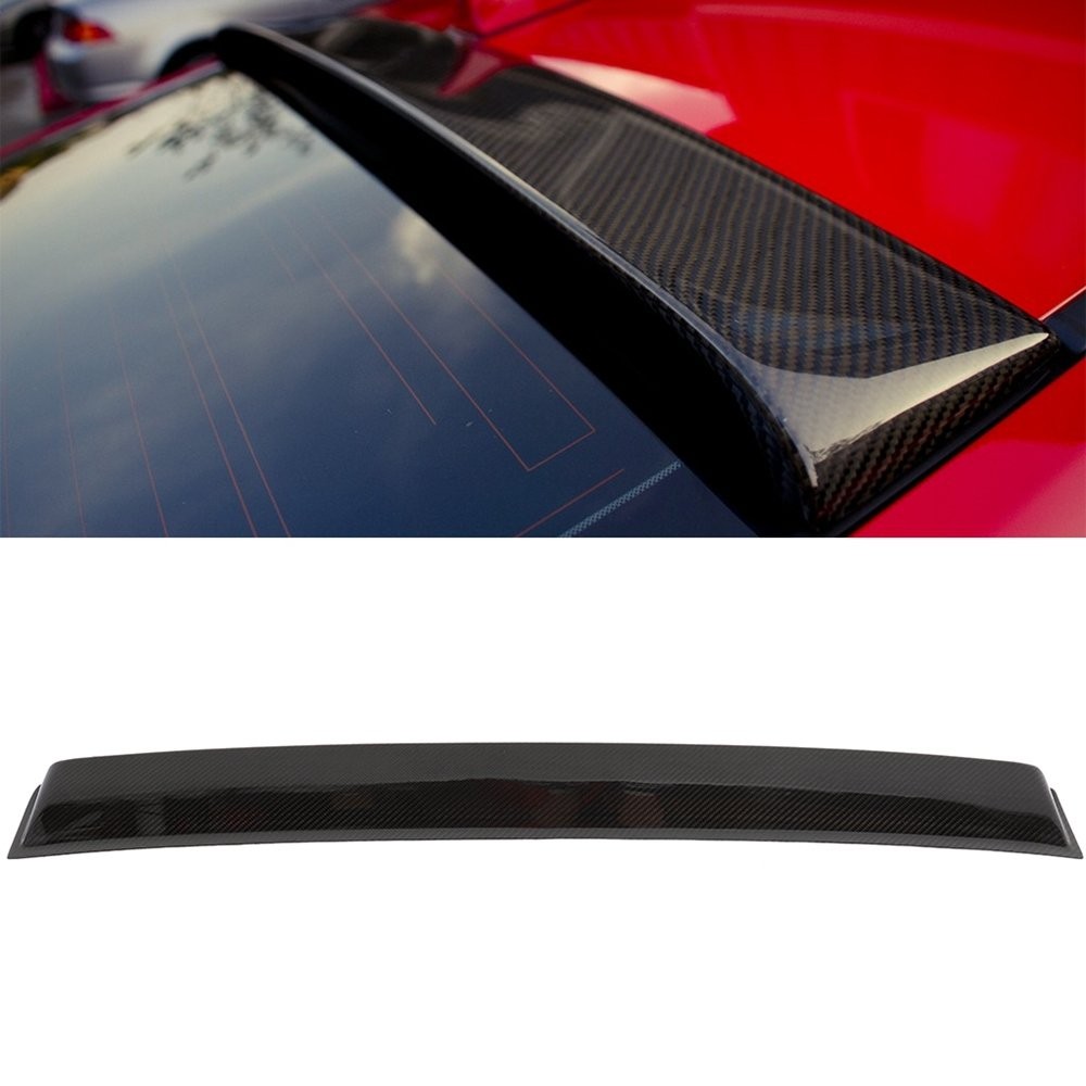 Black Rear Window Visor Roof Spoiler For 2003-2008 Nissan 350Z Carbon Fiber