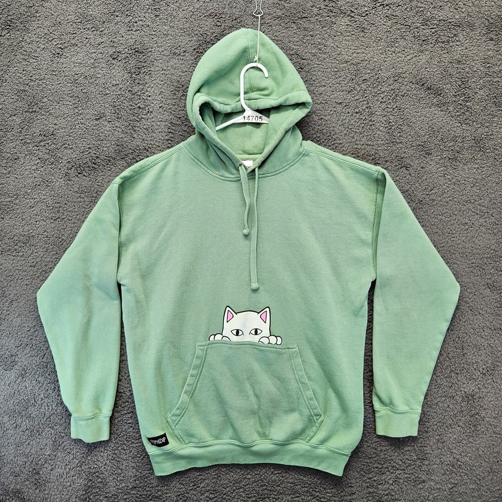 Ripndip Hoodie Pullover Adult Size Small Green Cat Lord Nermal Sweatshirt