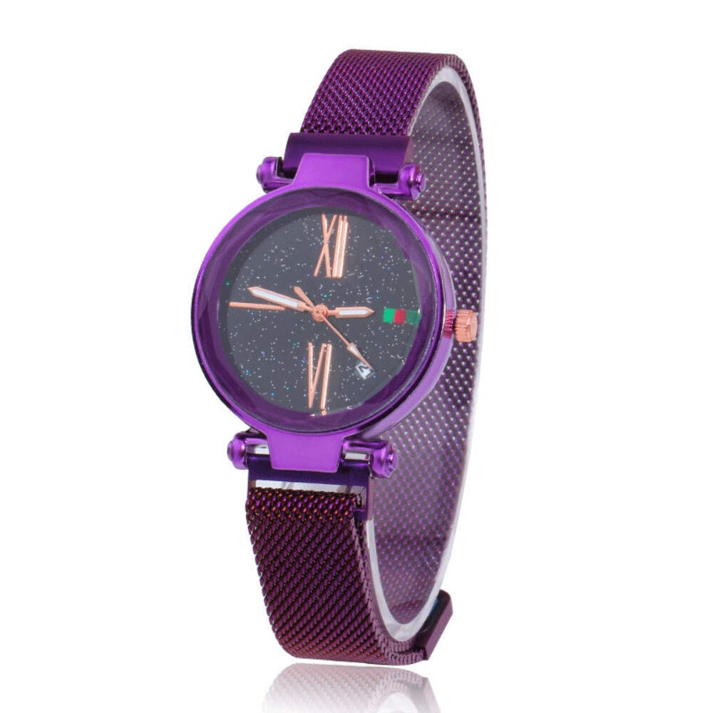 Starry Sky Calendar Magnet Watch with Quartz Movement - Milan Style Fashion Magn