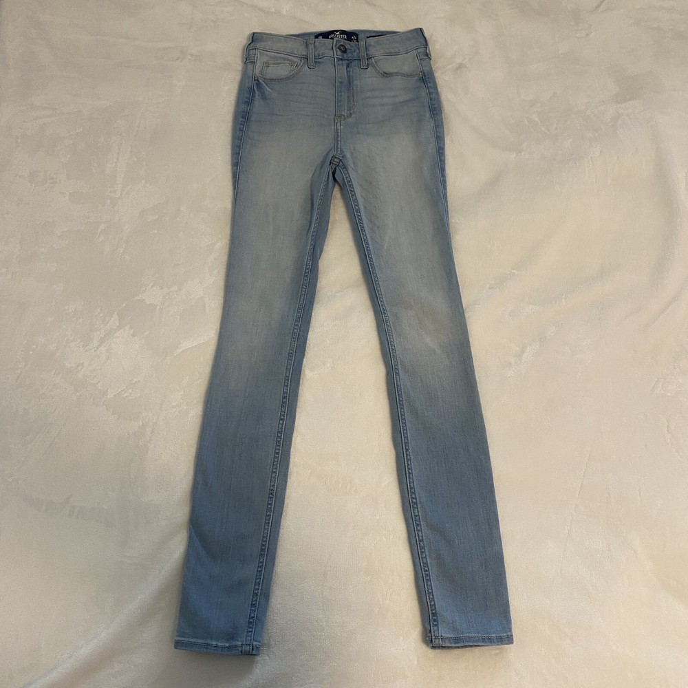 Women's Hollister High-Rise Super Skinny Jeans Medium Wash Size 0R W24 L30