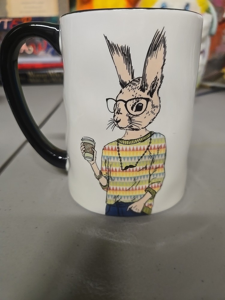 Hipster Rabbit Mug by Signature Housewares 16.5 oz