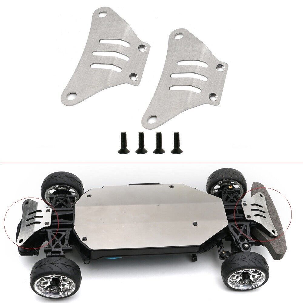Tamiya TT-02 1/10 RC Car Front & Rear Chassis Armor Plate