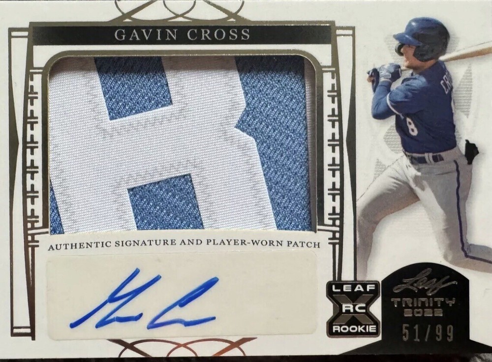 Gavin Cross Auto ROOKIE PATCH Kansas City Royals 51/99 Full R From Nameplate!!
