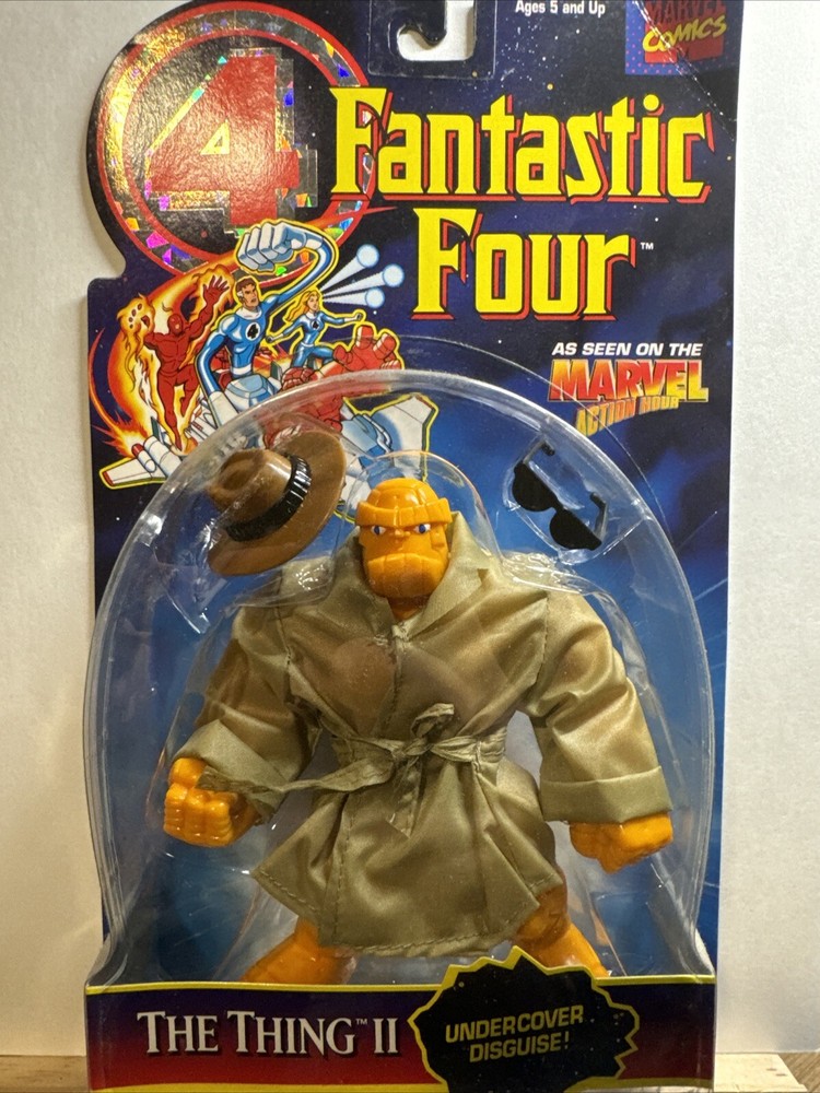 Vintage 1995-Fantastic Four The Thing II Undercover Disguise Action Figure- New