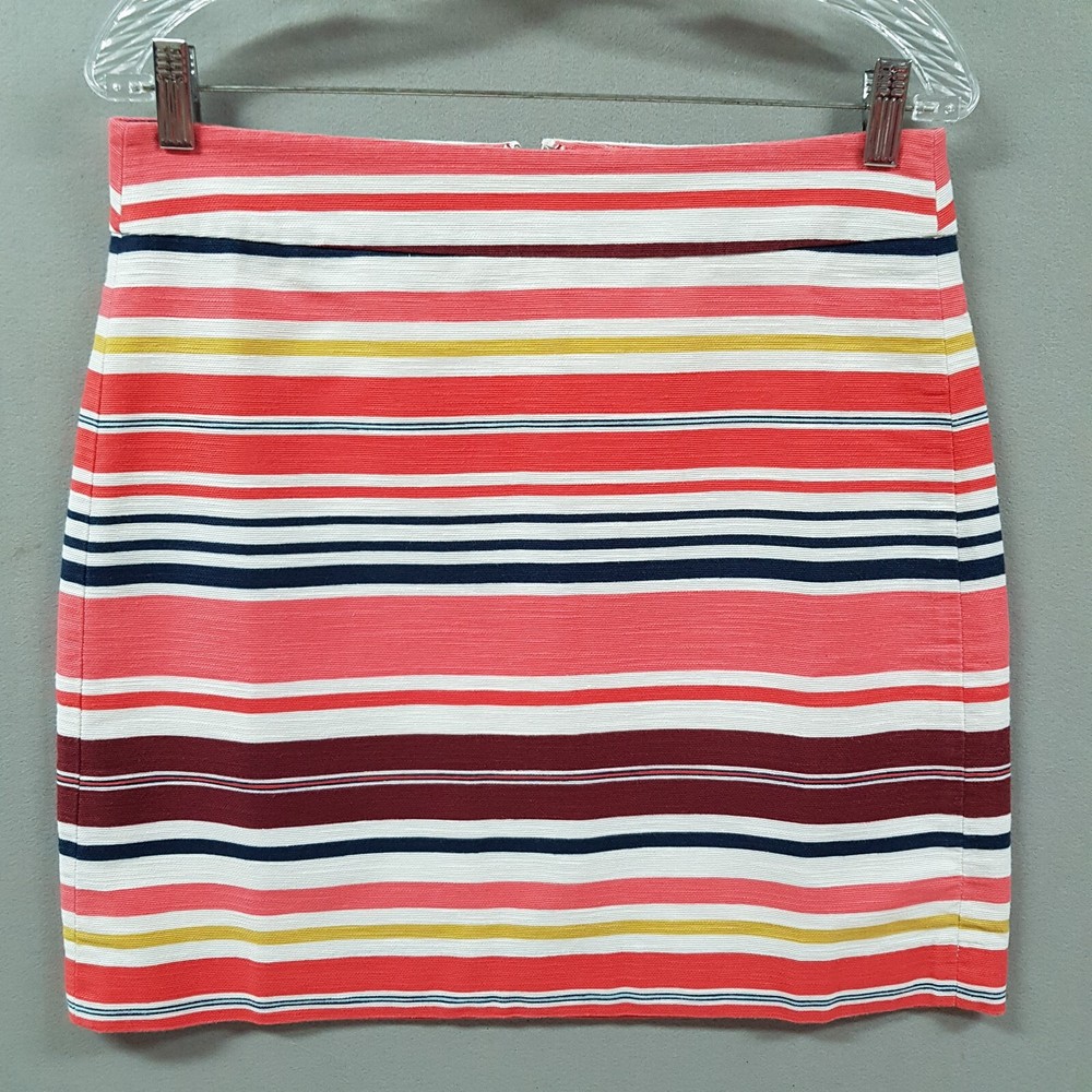 Women's Size 4 Striped Multicolor Woven Loft Mini Skirt  