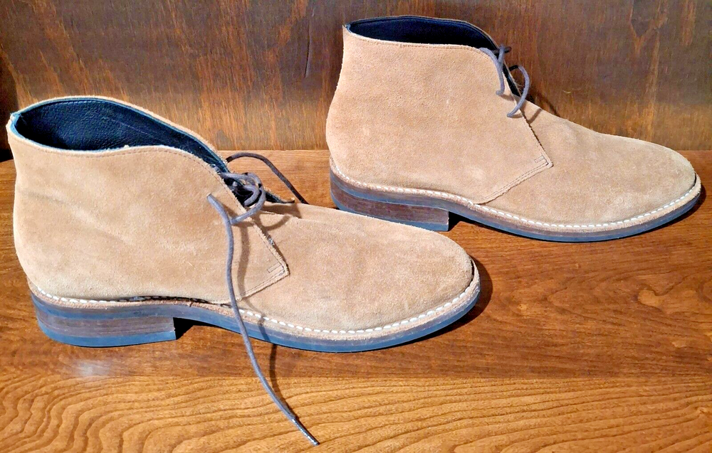 Thursday Boot Co Scout Suede Chukka boots Cognac Brown Size 8.5 Handmade Leather