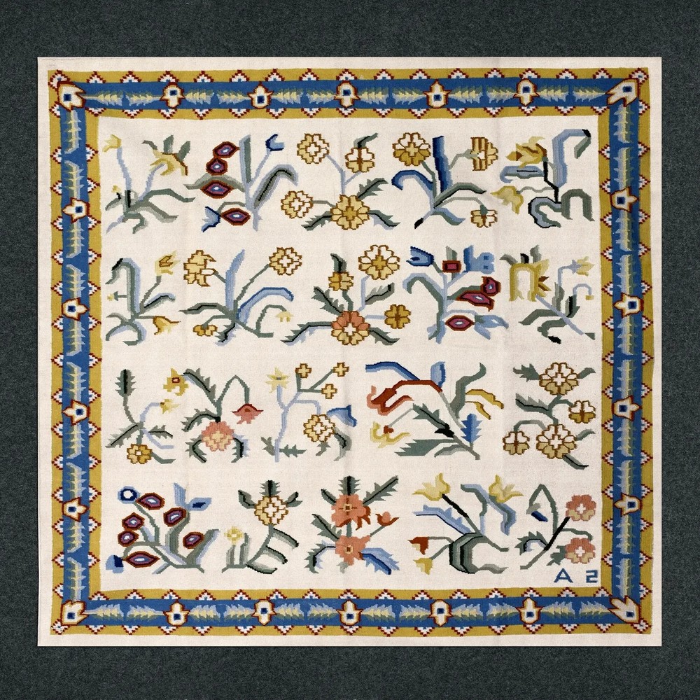 Modern Handwoven Cotton/Wool Dhurrie Rug Color Multicolor Handmade Carpet Rug