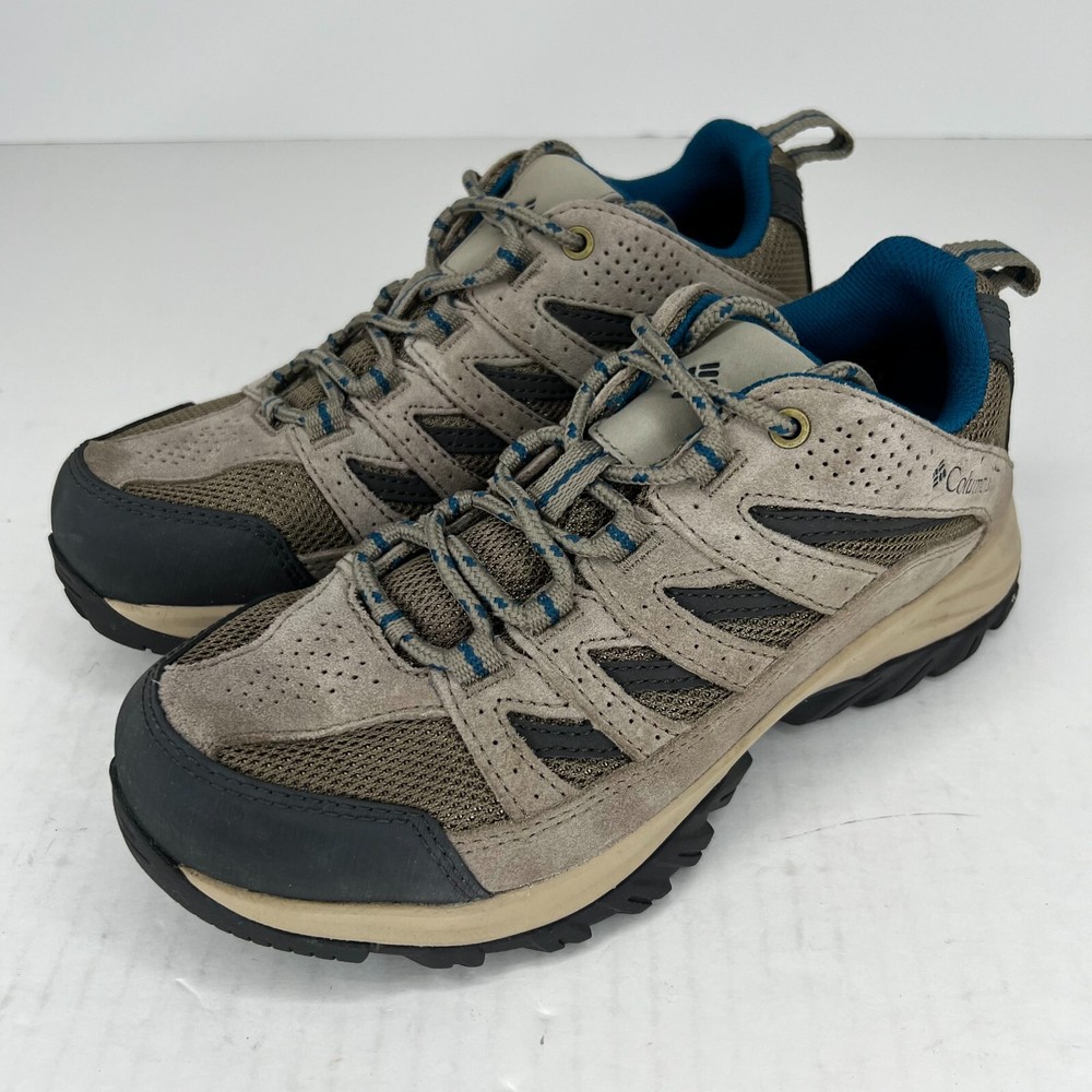 Columbia Womens BL4595227 Crestwood Brown Suede Mesh Lace Up Size 6 Hiking Shoes