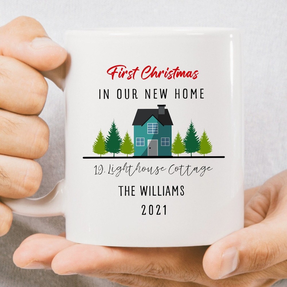 First Home Personalised Christmas Mug Custom New Home Xmas Mug New Home