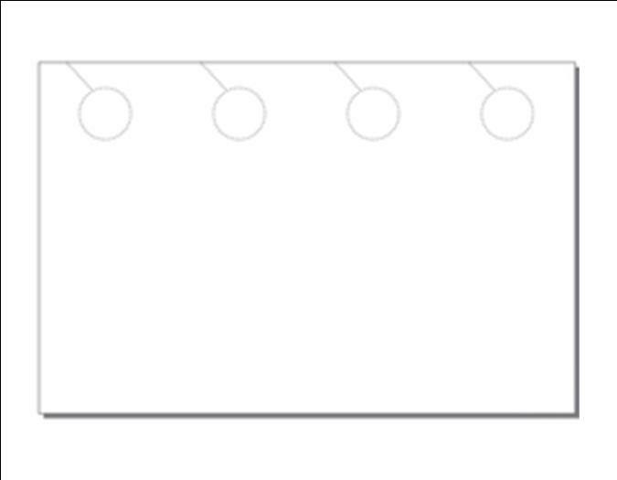 3.25x8.5 Door Hangers 4-Up on 8.5x13 White Cover 250 Sheets w Holes