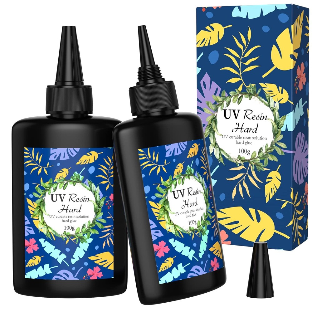 2PCS 100g Clear Hard UV Epoxy Resin Glue for Crystal Crafting