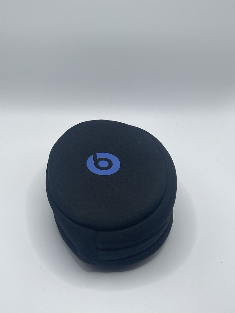 Beats By Dre Headphones Case - Soft Travel Black & Blue Zipper Case