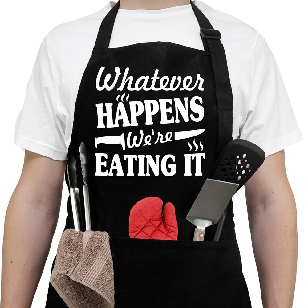 Fathers Day Gift For Men Dad Husband Him - Aprons For Men With Pockets - Funn...-image