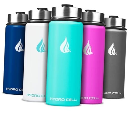 Stainless Steel Sport Water Bottle with Straw - Keeps Drinks 18 Ounces Teal