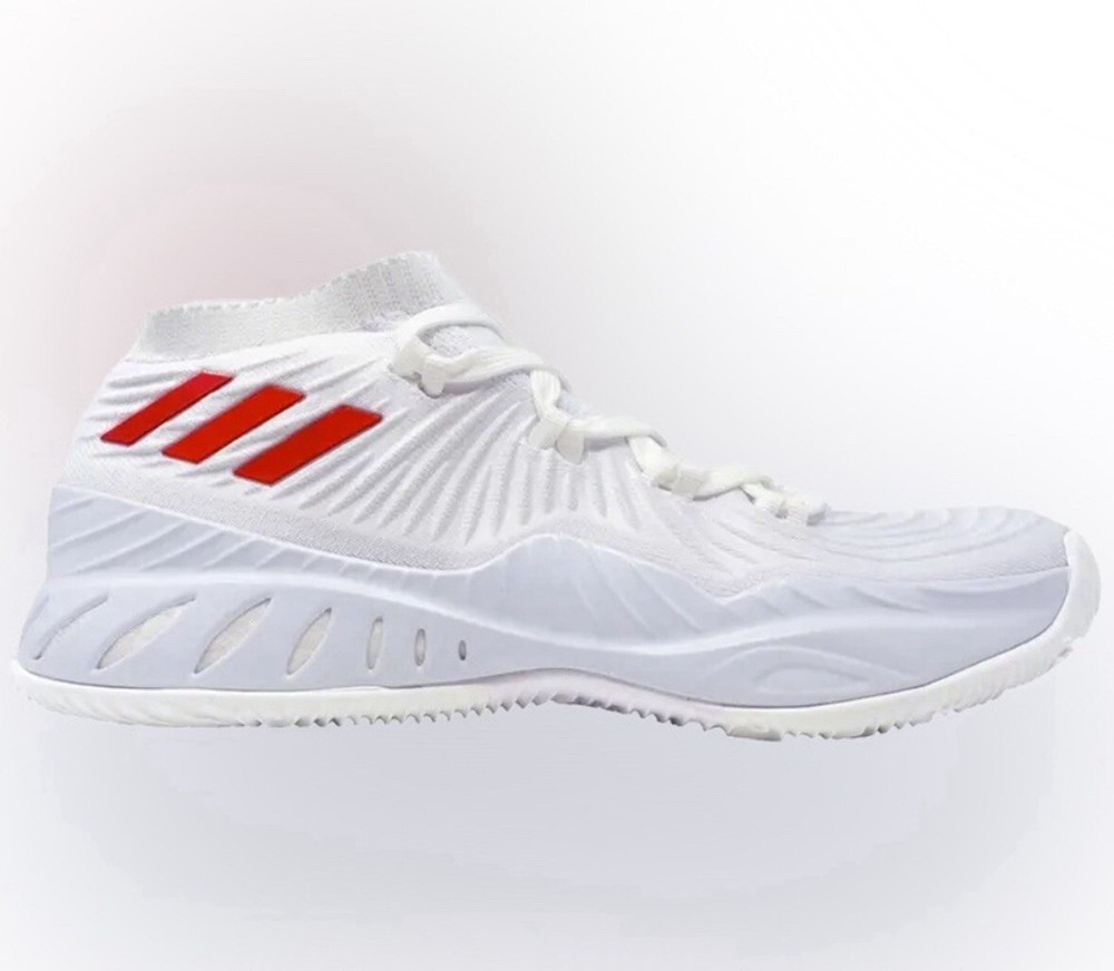 Men’s Adidas Crazy Explosive Low Basketball Shoes | Size 7.5 | White + Red