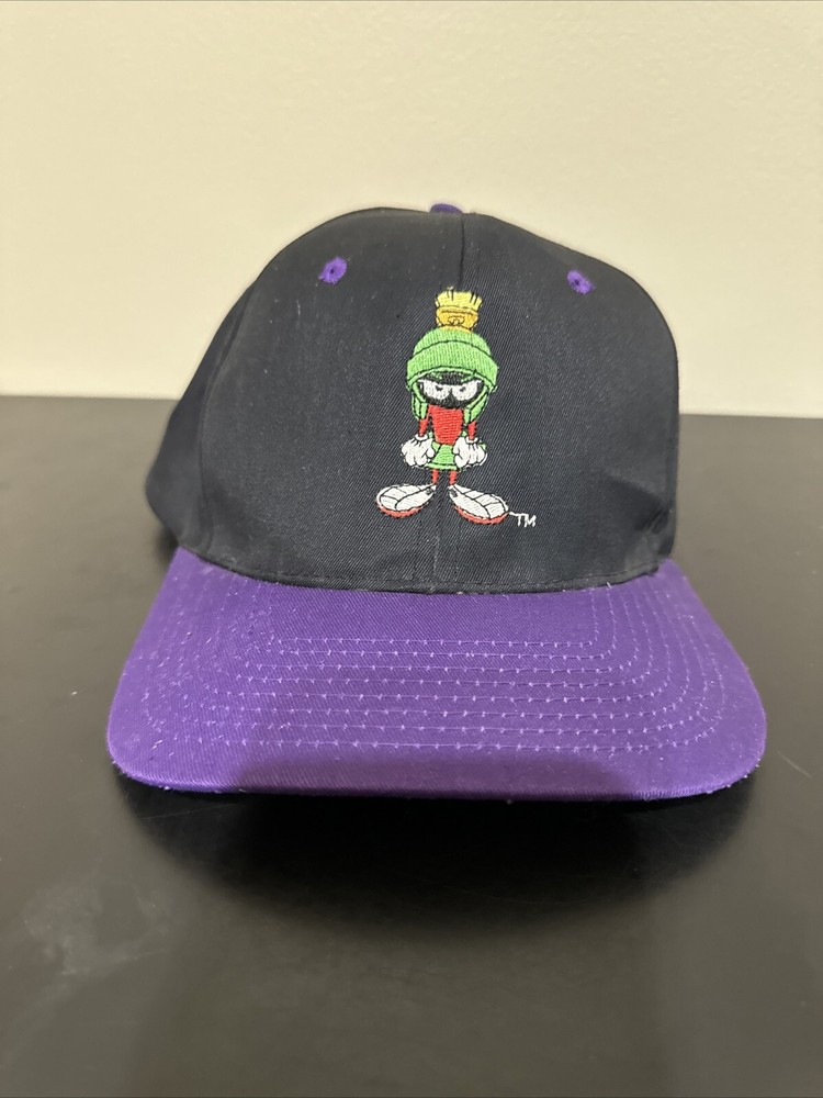 Vtg 1993 Marvin the Martian Drew Pearson Snapback Hat Looney Tunes Embroidered