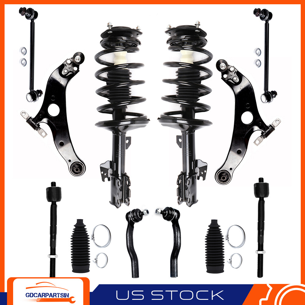Toyota Sienna AWD 04-2006 Front Suspension Kit – Struts, Control Arms, Ball Joints, Tie Rods  