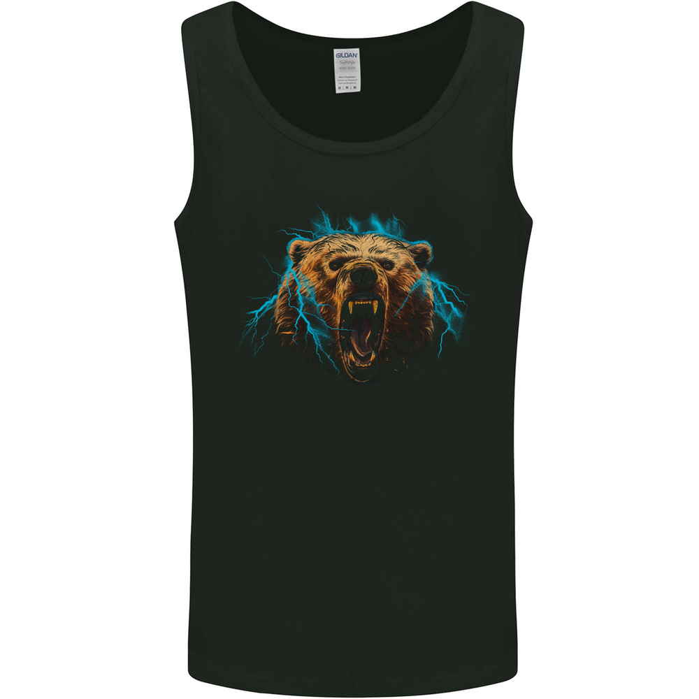 Bear Lightening Bolt Mens Vest Tank Top