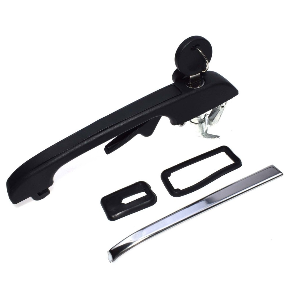 Exterior Front Left Driver Side Door Handle W/ Keys For VW Volkswagen Golf Jetta