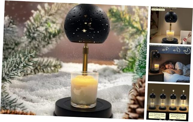 Candle Warmer Lamp with Adjustable Height, Brightness & Timer Function