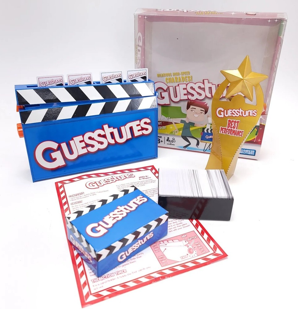 Parker Brothers Guesstures 100% Complete Charades Family Game Hasbro 2008 TESTED