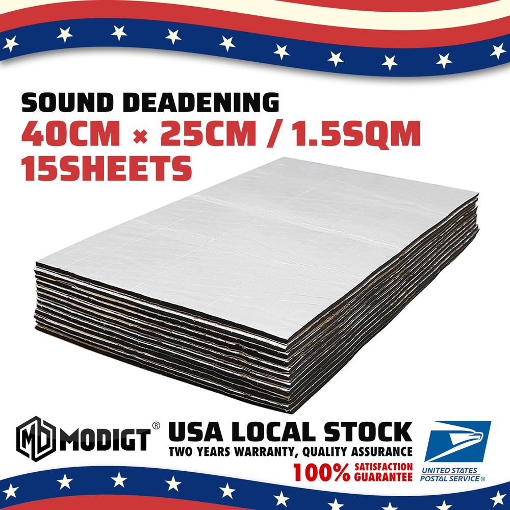 Car Sound Deadening Mat Sound Deadener Insulation For Firewall Hood Floor 16SqFt