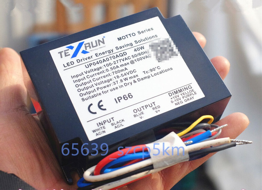 1PC   AC100V-277V to DC18V-54V IP66 Waterproof LED Driver Constant Current Power