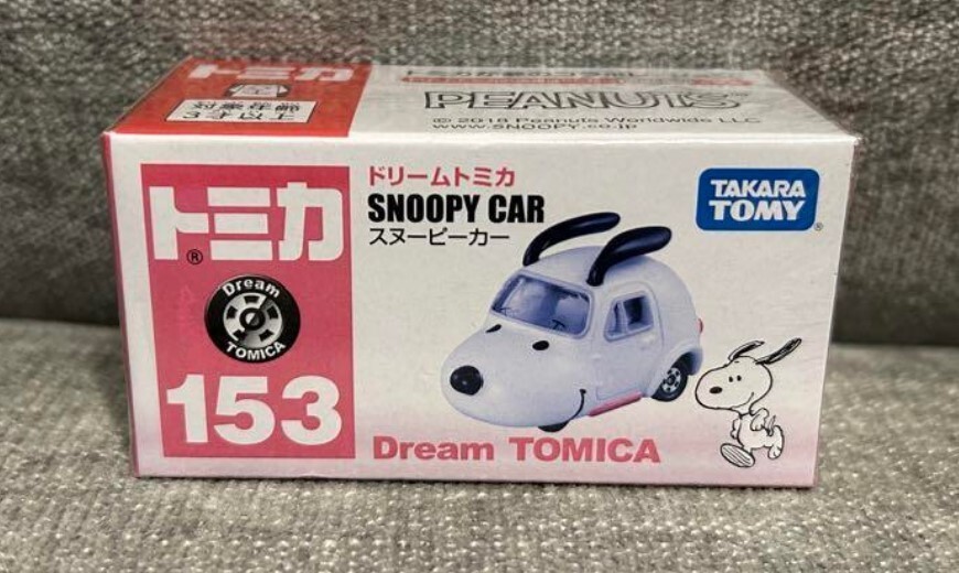 Takara Tomy Dream Tomica No 153 Peanuts Snoopy Car New Japan