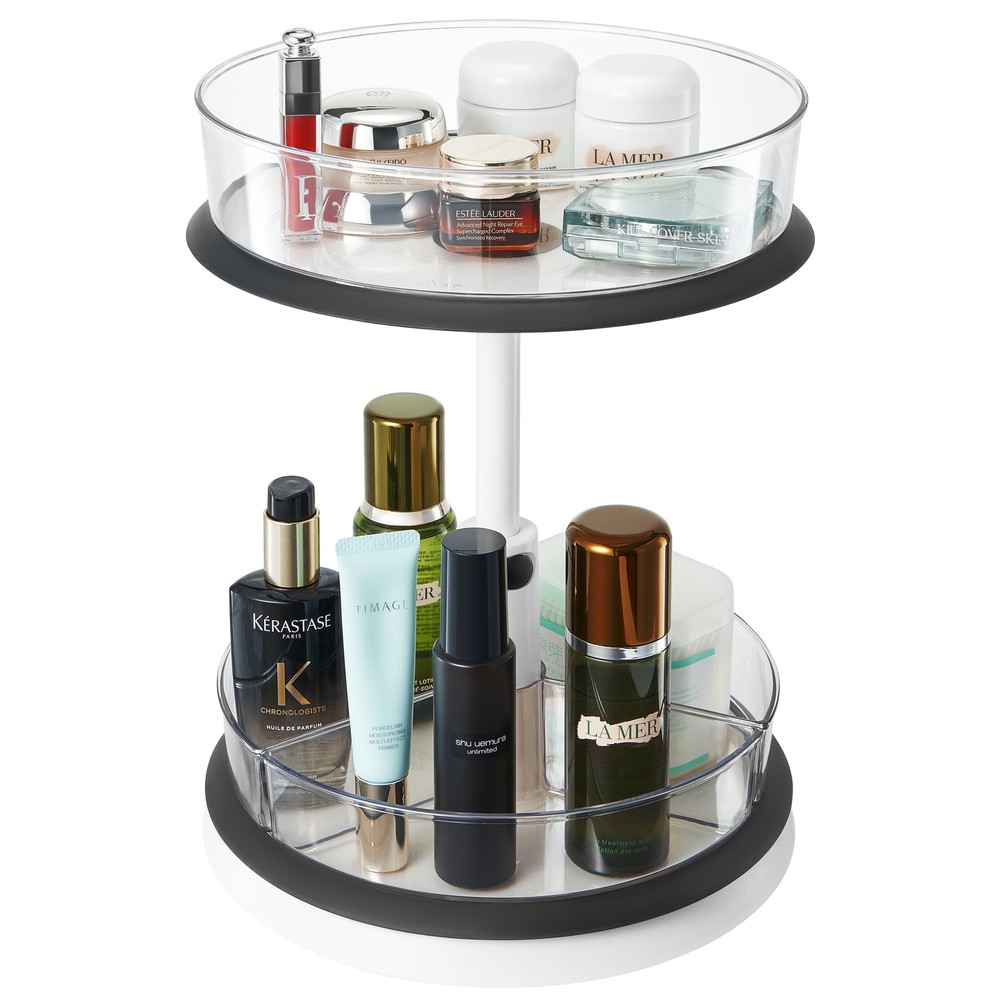 Sorbus 2-Tier Rotating Makeup Organizer with 360° Spinning Base