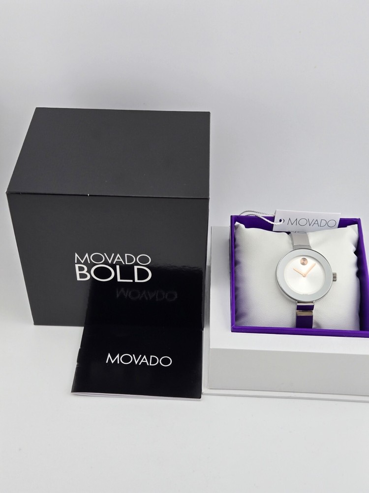 Movado Bold Silver Dial Stainless Steel Women's Watch - 3600194 ($495 MSRP)