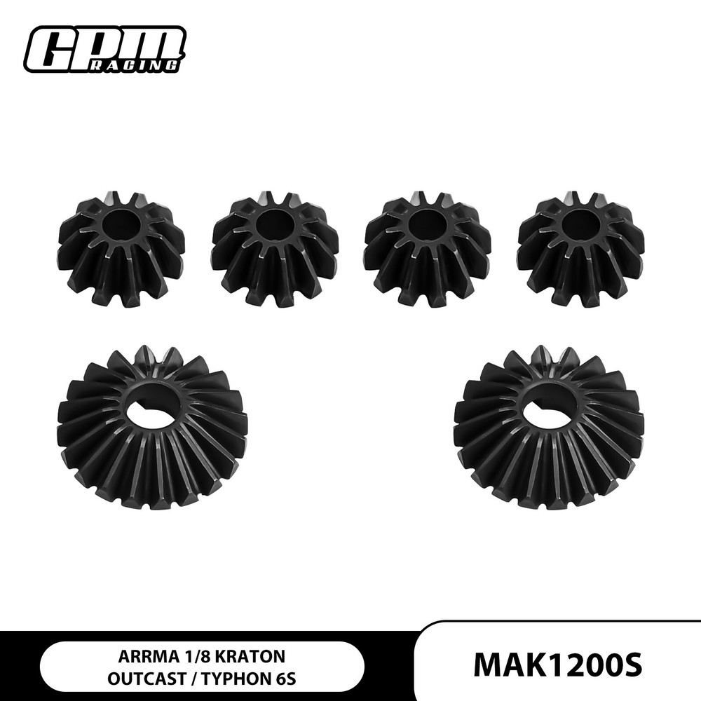 ARRMA Kraton Outcast 6S Harden Steel Diff Bevel Gear & Pinion Set