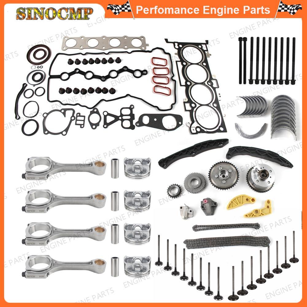 G4KJ 2.4L Engine Piston Gasket Valve Kit w/ Conrods & Timing Kit For HYUNDAI KIA