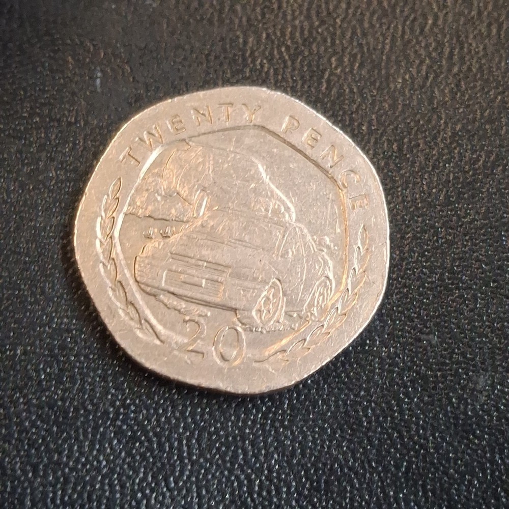 1998 Isle of Man 20p Manx Rally Subaru Impreza Cosworth Circulated Coin