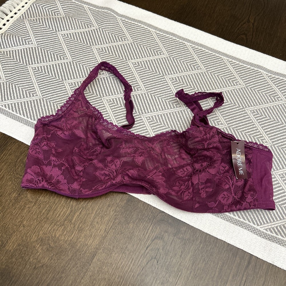 Adore Me Underwire Full Bra size 38D Purple