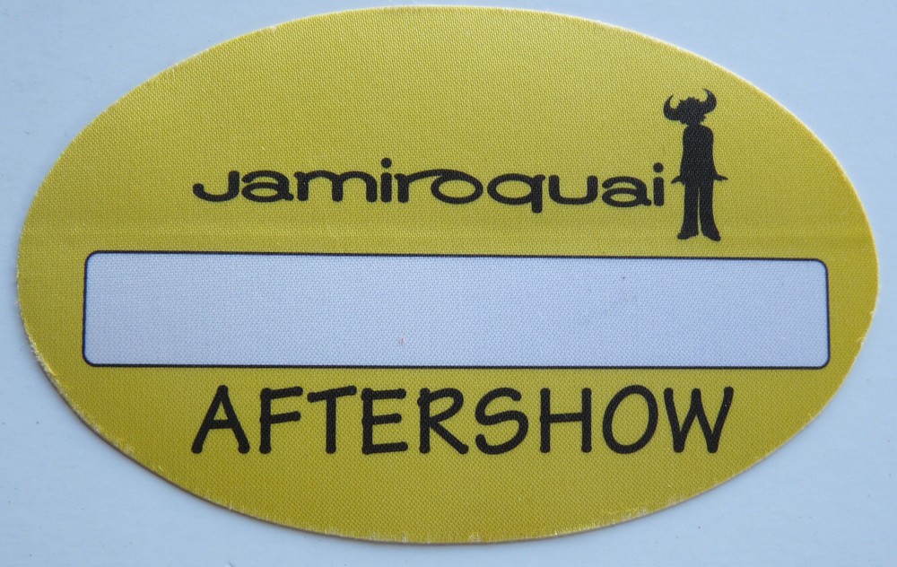 Jamiroquai Concert Tour Yellow After Show Backstage Pass D19