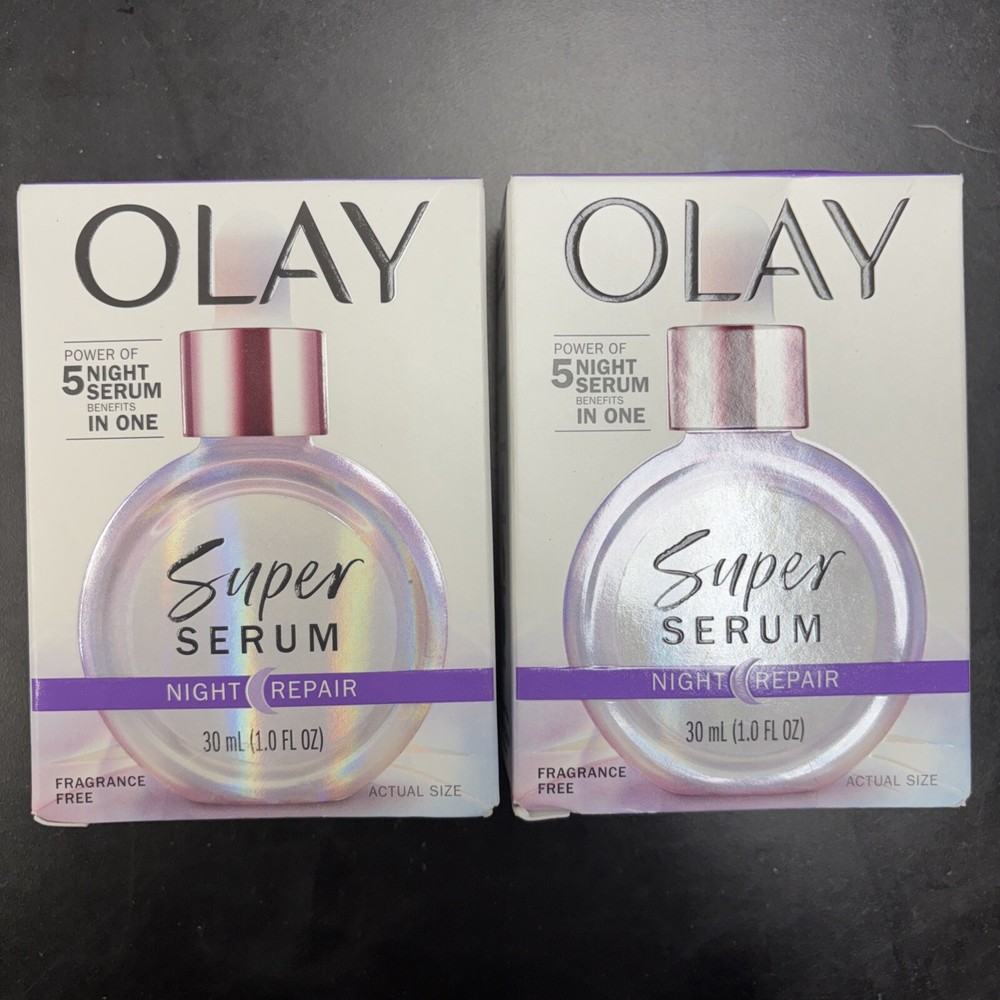 Olay 2pack Super Serum “Night Repair”  5 in 1 Benefit Face Serum - 1 fl oz Each