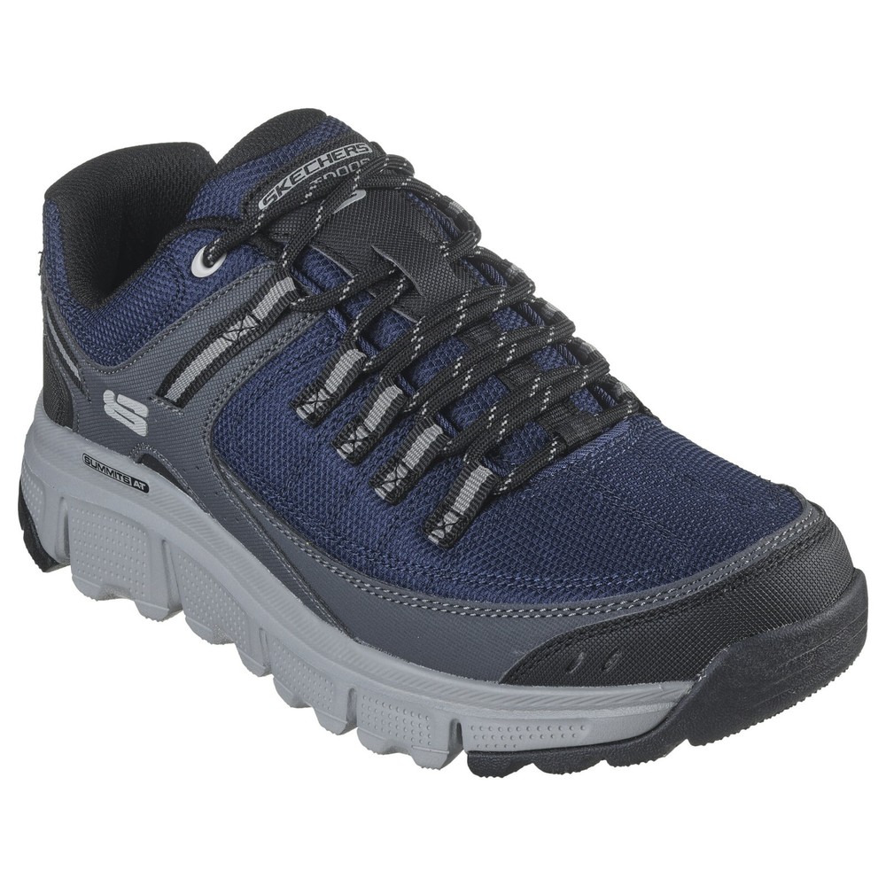 FLASH SALE! Skechers Men's Memory Foam Summits Lace-Up Sneaker, Wide Width, Navy-image
