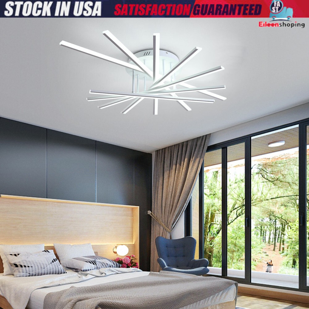 Elegant Crystal Chandelier Modern Ceiling Light Pendant Lamp Fixture Indoor