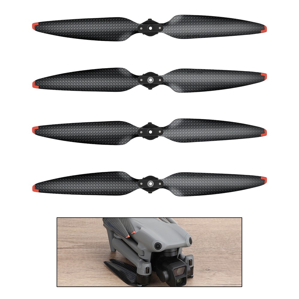 Carbon Fiber 2 Pairs Propellers Portable Replacement Parts For DJI AIR 3