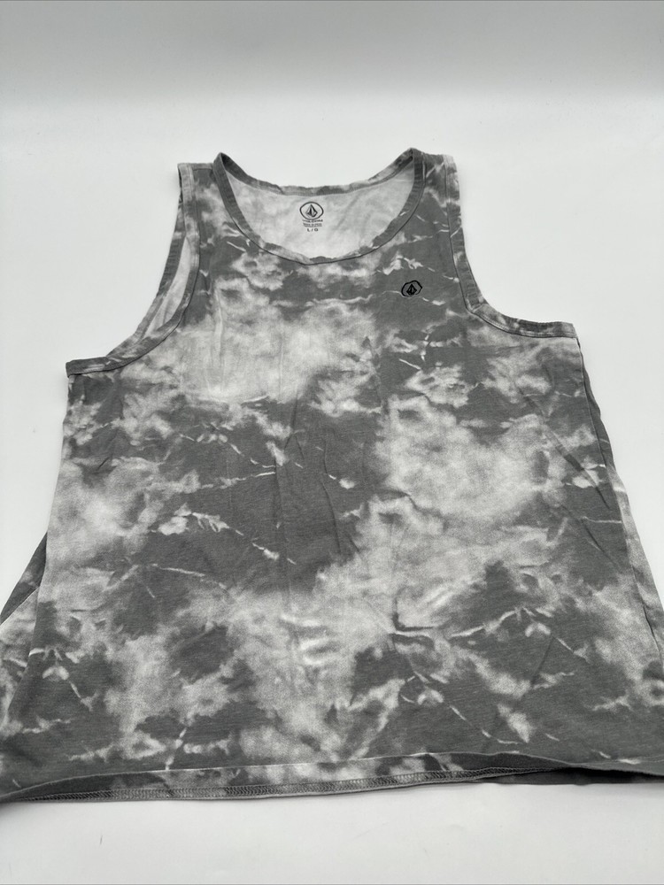 Volcom Tank Top Women Large Logo Gray ..#18876