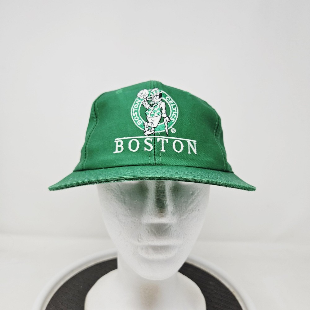 Vintage Boston Celtics Hat Cap Snap Back One Size Green NBA Twins Enterprise 90s