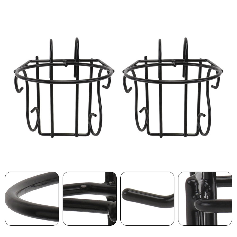 2 Pcs Wire Planters for Thin Balcony Railing Flower Pot Hanger