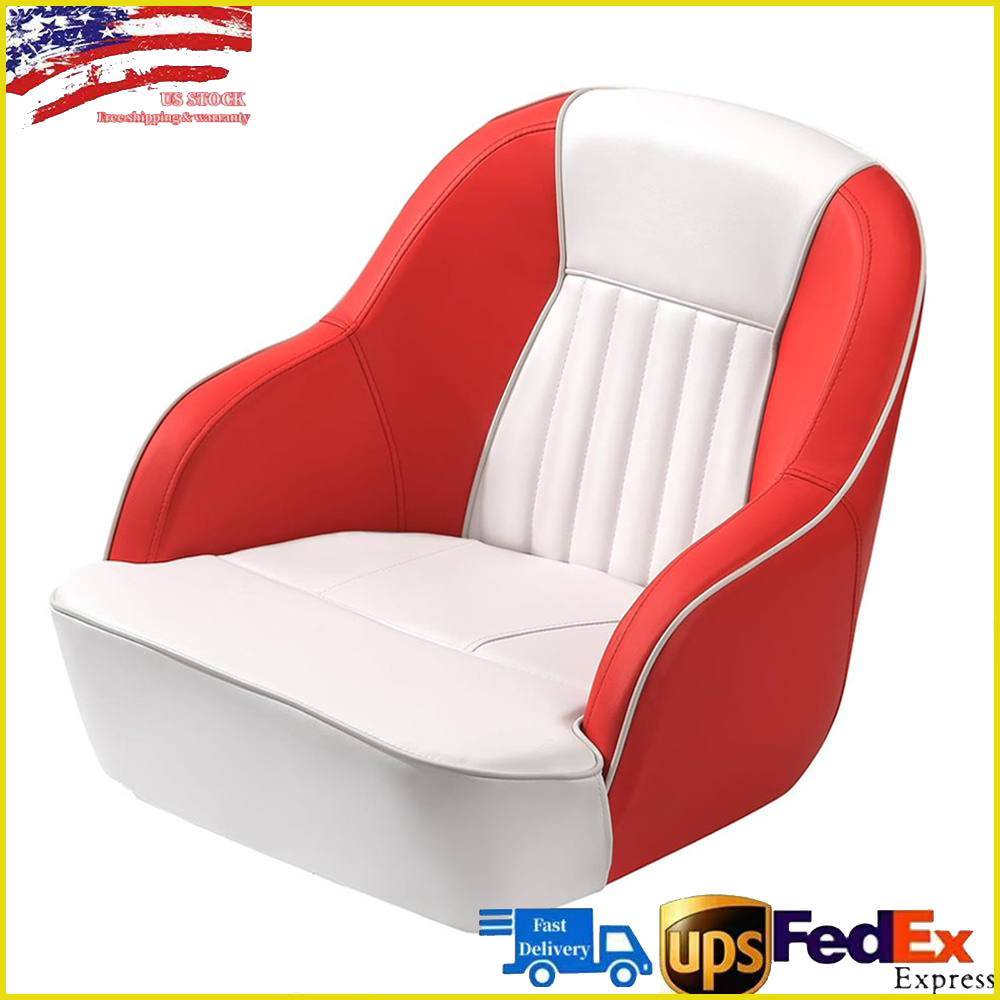 Pontoon Boat Captain Seat with Thickened Sponge Padding & Ergonomic Design