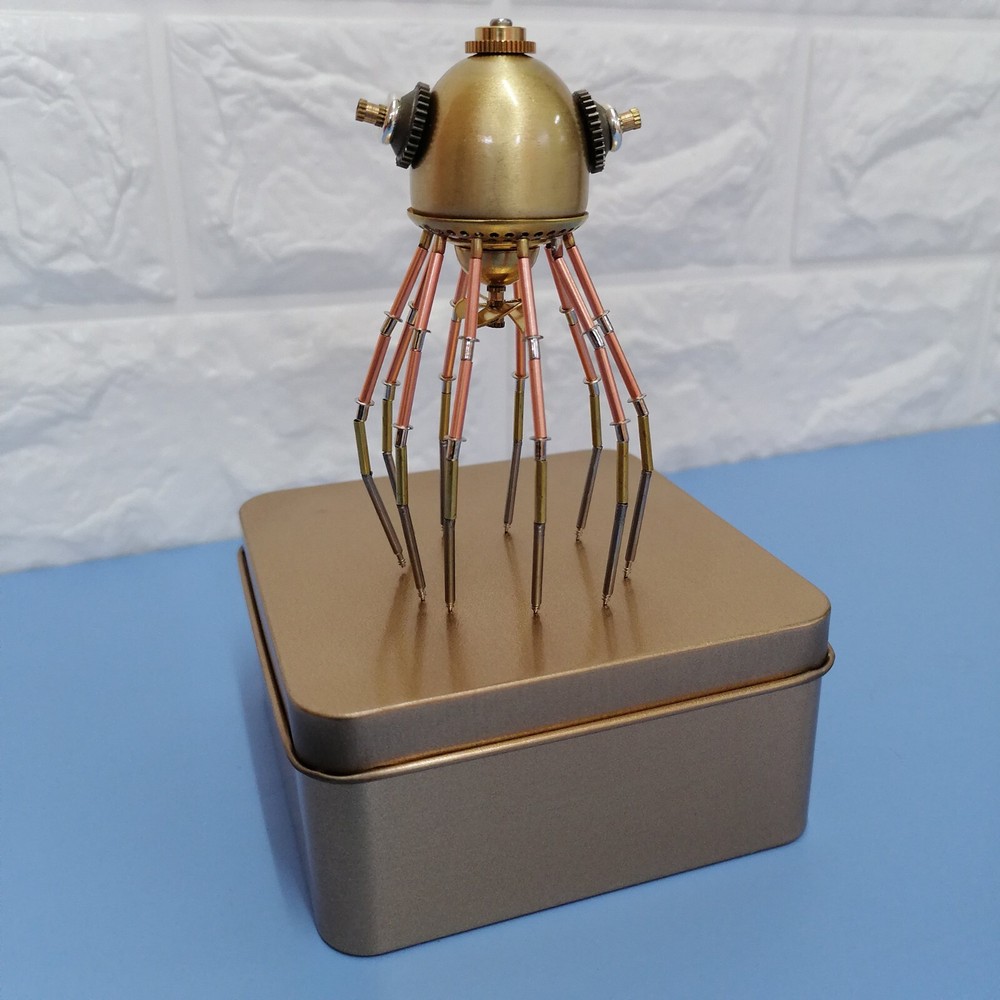 Jellyfish Metal Sculpture Insect Steampunk Sea Life Figurine Ocean Home Decor
