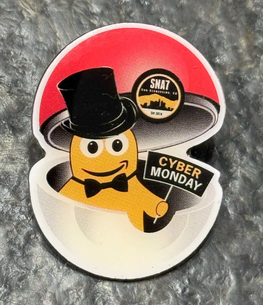 Pokemon Pokeball Cyber Monday *Rare* *HTF* Amazon Peccy Employee Pin-image