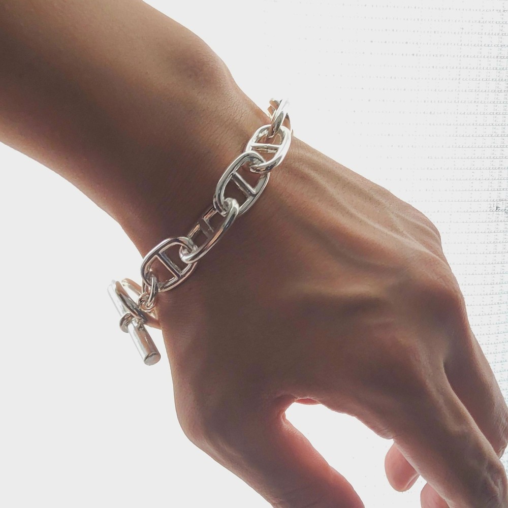 Chaine d'Ancre Design Bracelet Silver 925 Men's 11 Links Mint